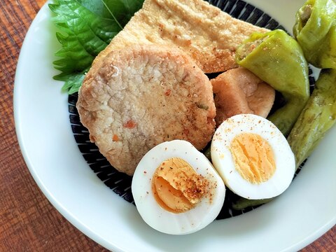 甘長ピーマンとがんものあご出汁煮♪